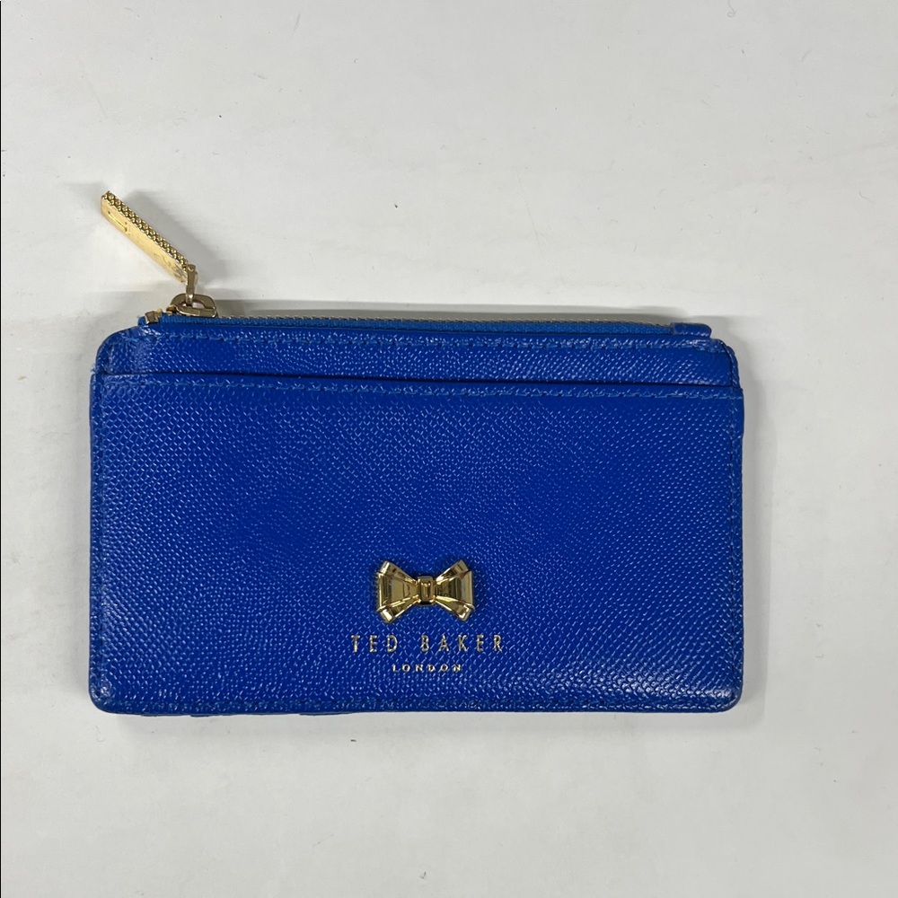 Ted Baker Royal Blue Wallet with Gold Bow